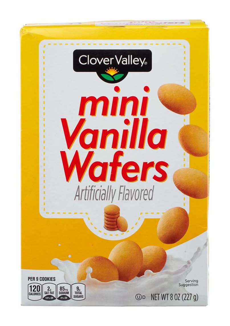 Clover Valley Mini Vanilla Wafers 8 Oz
