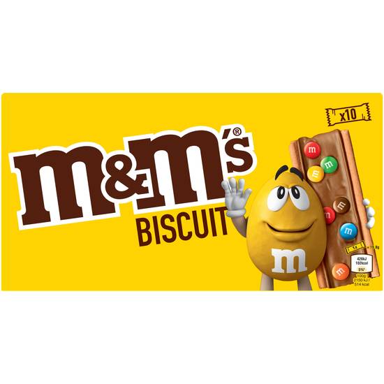 M&M's - Biscuit nappé de chocolat au lait (10 pièces)
