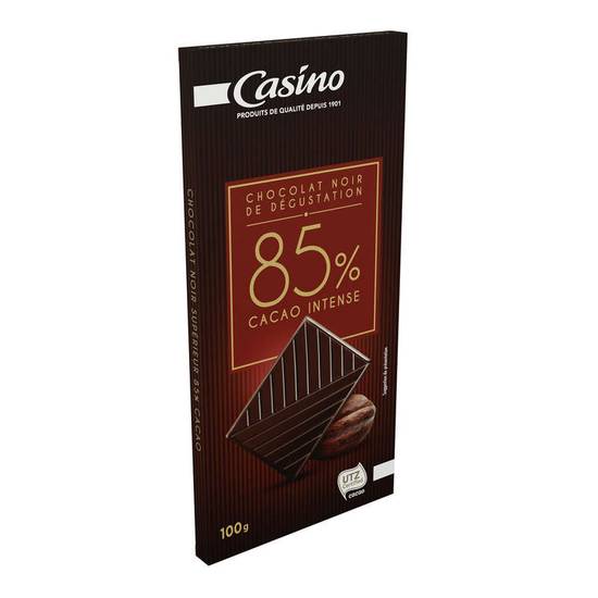 Chocolat - Dégustation - Tablette de chocolat noir - 85% cacao intense