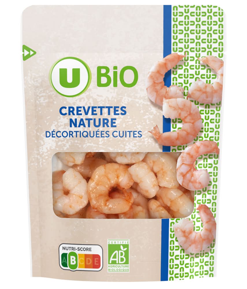 Les Produits Ubio crevettes et décortiquées cuites