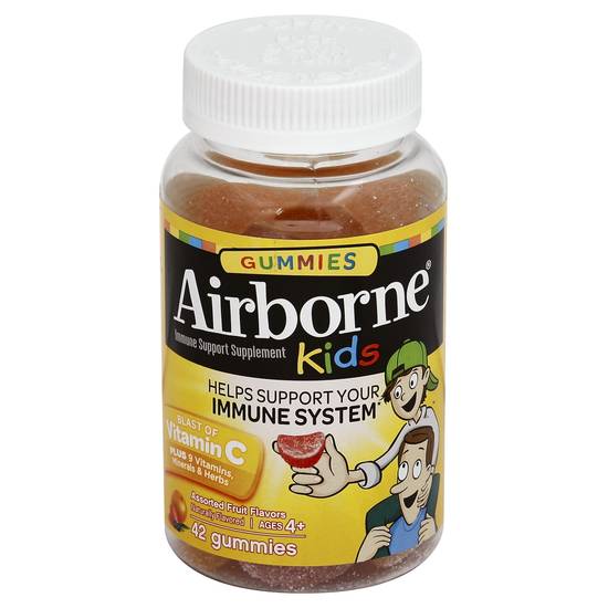 Airborne Kids Assorted Fruit Flavors Immune Support Supplement Gummies (42 ct )