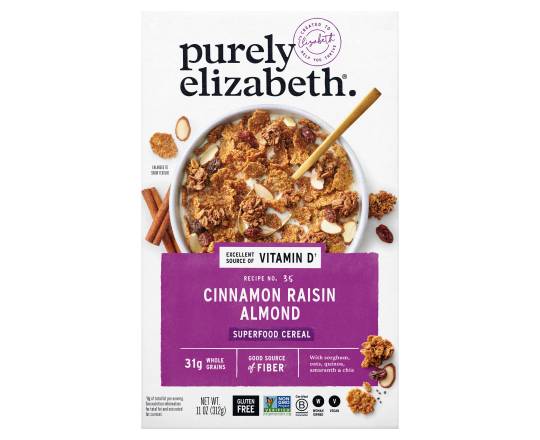 Purely Elizabeth Superfood Cereal, Cinnamon Raisin-Almond (11 oz)
