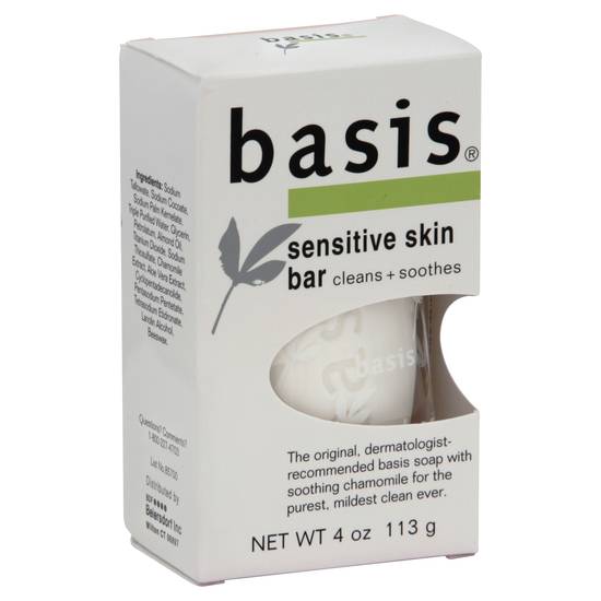 Basis Sensitive Skin Bar Clean+ Smoothes