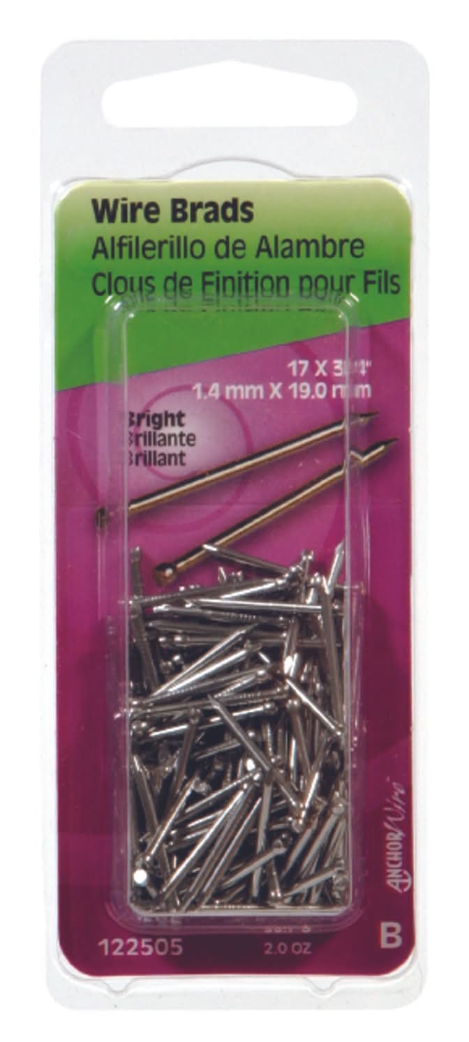 Hillman Anchor Wire 17 Ga. X 3/4 In. L Bright Steel Brad Nails 1 Pk 2 Oz