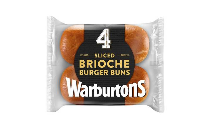 Waburtons Sliced Brioche Burger Buns 4 pack (397159)  