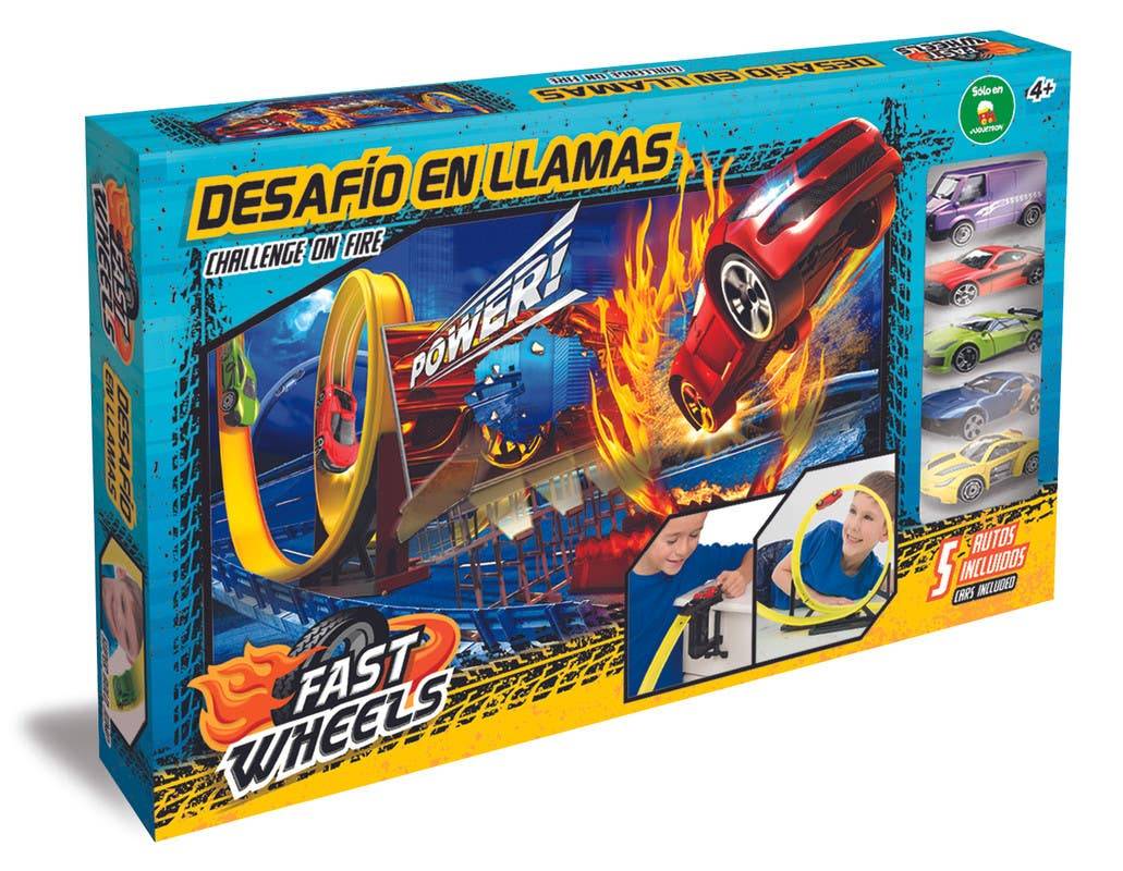 Fast Wheels pista desafío en llamas