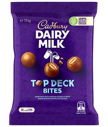 Cadbury dairy milk top deck bites 114g