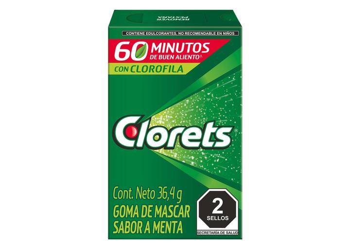 Clorets · Goma de mascar, menta (36,4 g)