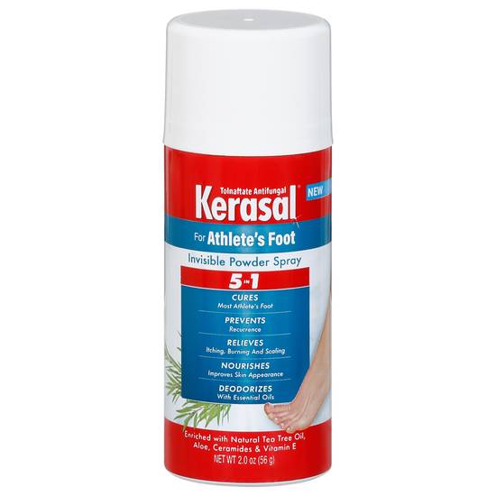 Kerasal 5 in 1 For Athlete's Foot Invisible Powder Spray