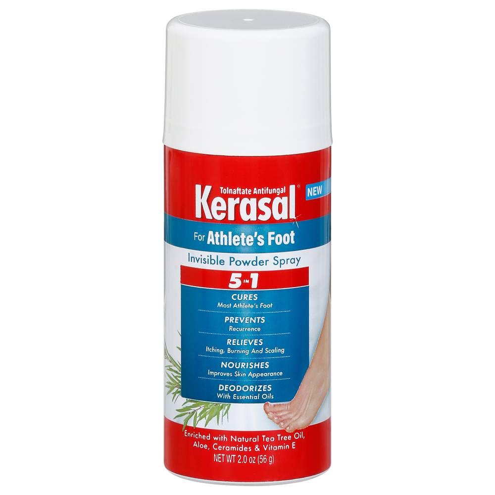 Kerasal 5 In 1 For Athlete's Foot Invisible Powder Spray (2 oz)