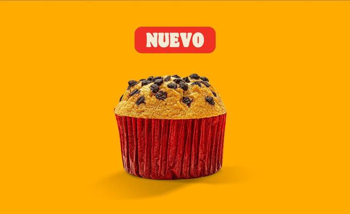 Muffin de Vainilla con chocolate