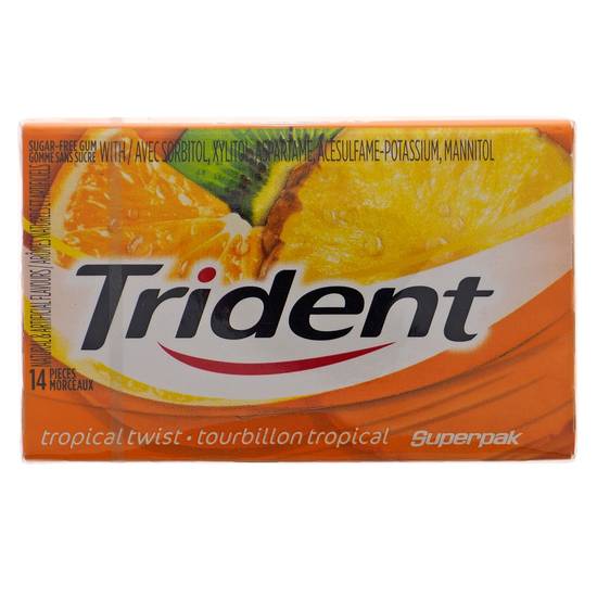 Trident Tropical Twist Slab Gum, 14Pc (14 ct)