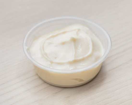 House made creamy garlic dip for pizza crust dipping