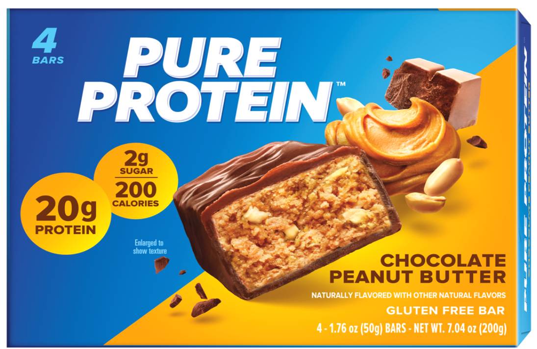 Pure Protein Chocolate Peanut Butter Bars - 1.76 oz, 4 ct