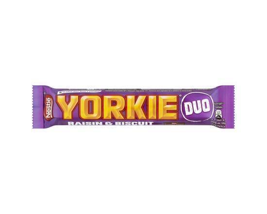 Yorkie Raisin & Biscuit Chocolate Duo Bar 66g