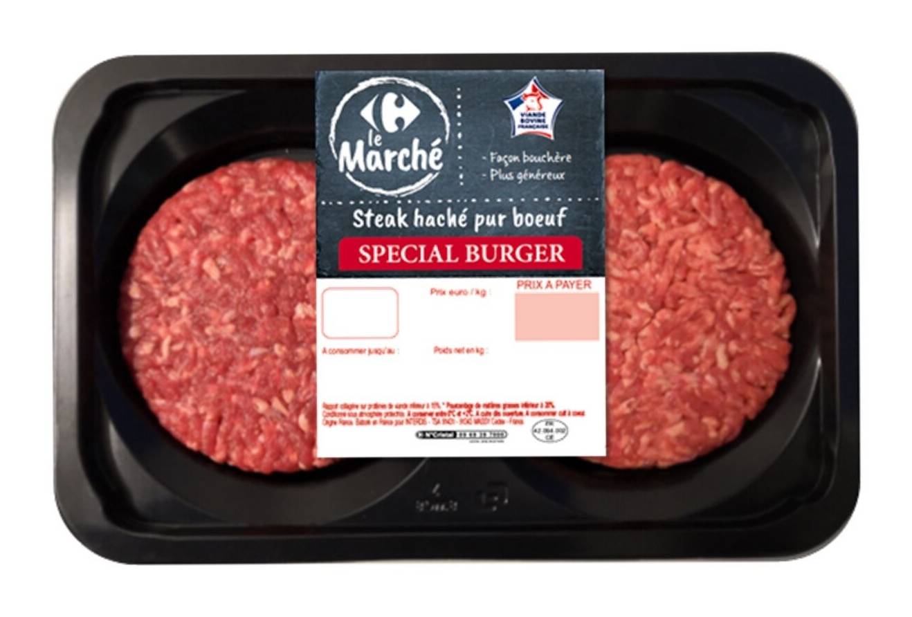 Carrefour - Le marche steaks hachés pur bœuf spécial burger (2)