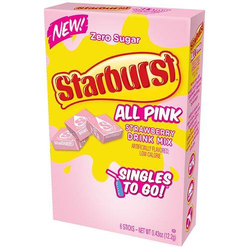 Starburst Singles to Go Drink Mix Strawberry - 0.07 oz x 6 pack