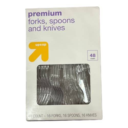 up&up Premium Plastic Forks Spoons and Knives (48 ct)