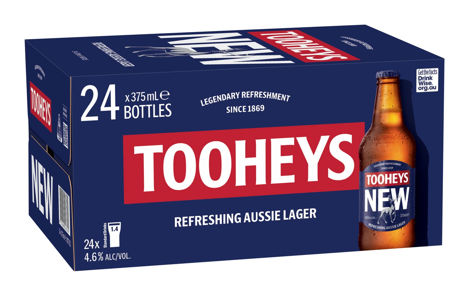 Tooheys New Bottle 375mL x Pack 24