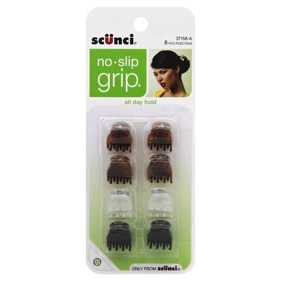 Scunci No Slip Grip 1.5 cm Oval Top Jaw Clips