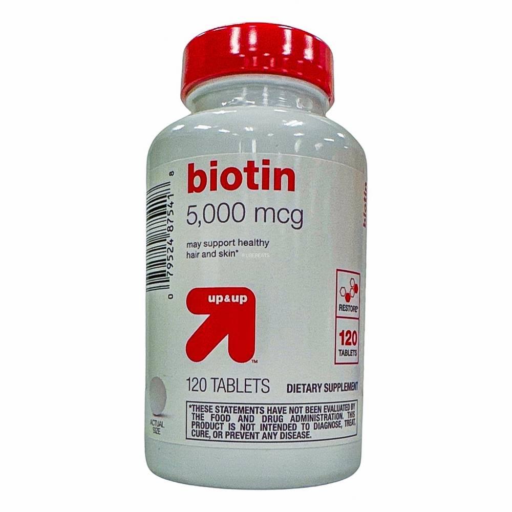 Up&Up Biotin Dietary Supplement Tablets (120ct)