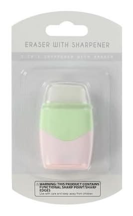 2 In 1 Sharpener Green/Pink