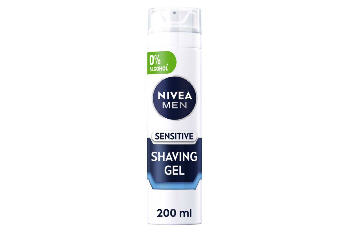 NIVEA MEN Sensitive Shave Gel with 0 % Alcohol, 200ml