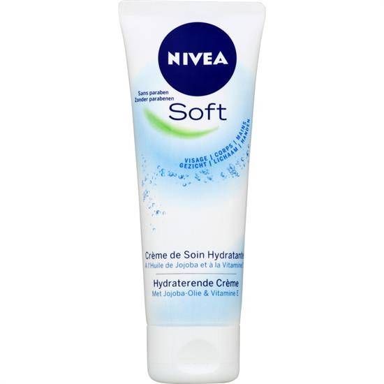 Crème hydratante Soft visage corps mains NIVEA - le tube de 75 ml