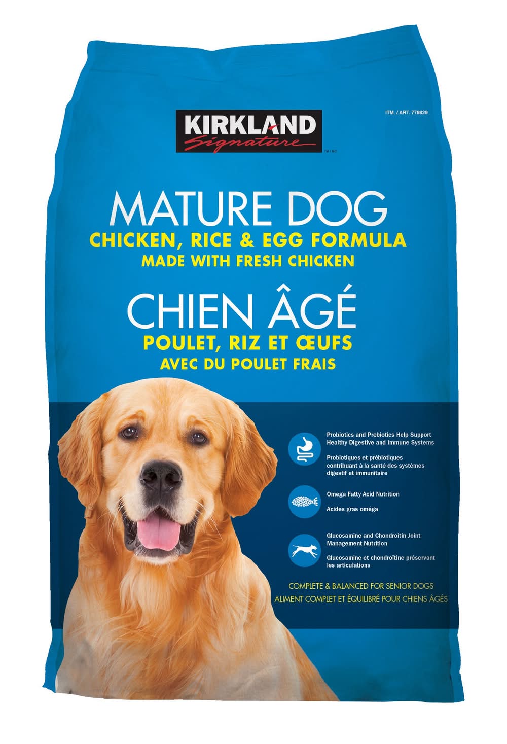 Kirkland Signature - Nourriture Au Poulet, Riz Et Œufs Pour Chien Âgé, 18,1 Kg (40 Lb.) / Kirkland Signature Mature Dog Chicken, Rice And Egg Formula, 18.1 Kg (40 Lb.)