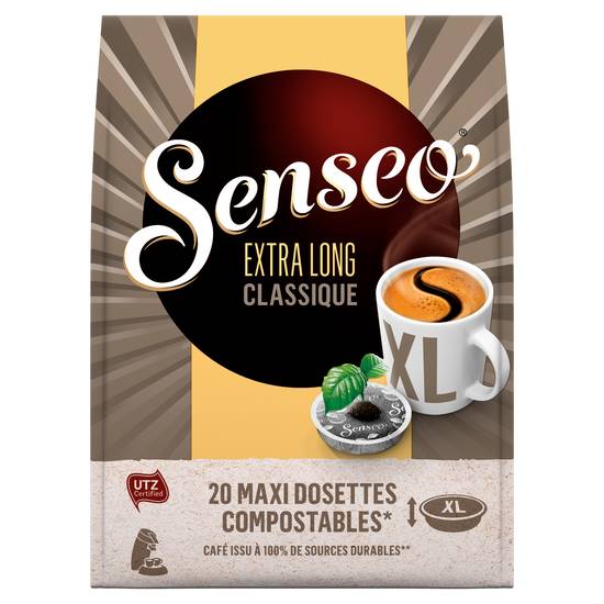 Senseo - Café dosettes compatibles classique extra long (20 pièces , 12,5 g)