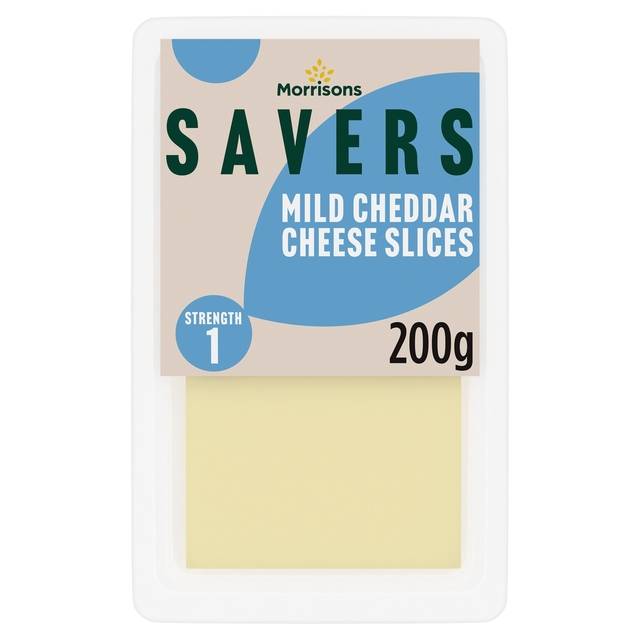 Morrisons Savers Mild Cheddar Cheese Slices (200g)