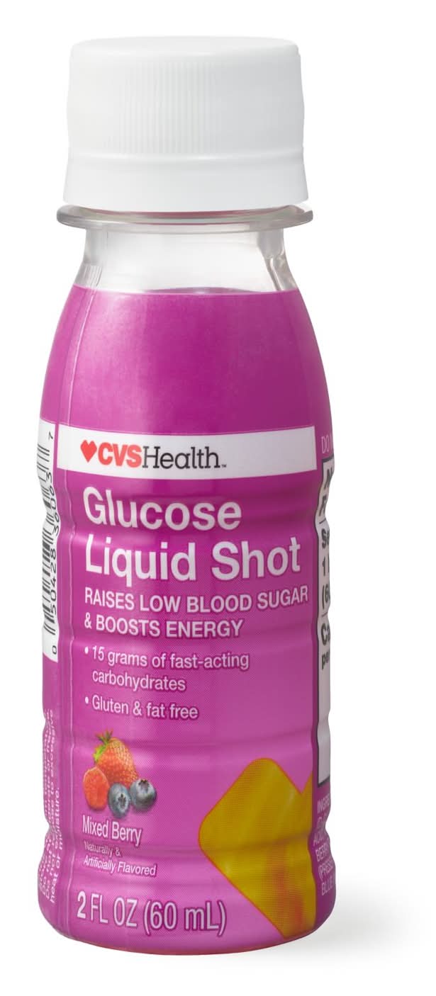 Cvs Glucose Liquid Shot, Mixed Berry
