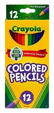Crayola Colored Pencils, Assorted Colors, 12/Box (68-4012)