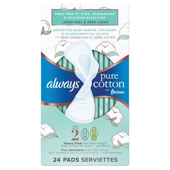 Always Infinity Pure Cotton Pads Size 2 (24 units)