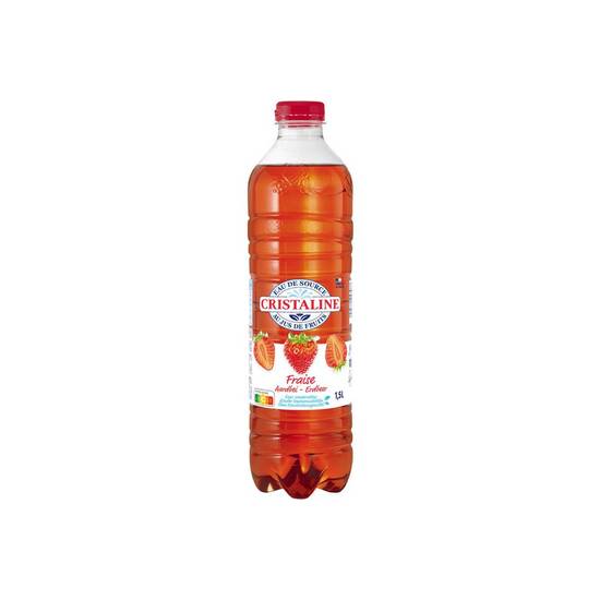 Eau de source saveur fraise Cristaline 1,5L