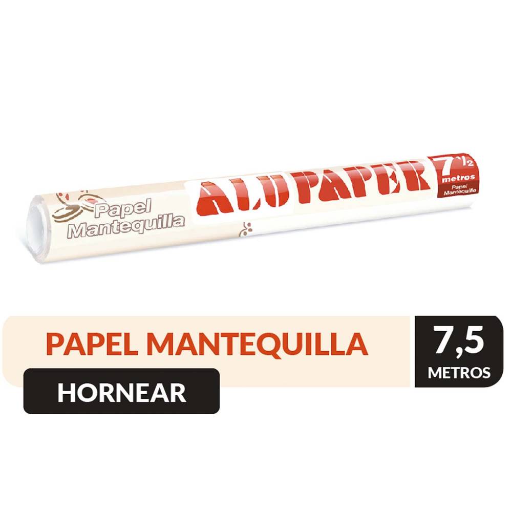 Alupaper papel mantequilla (rollo 7.5 m)