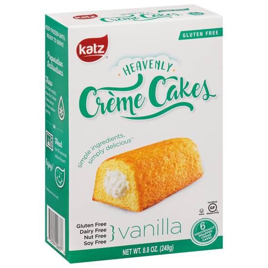 Katz Gluten Free Vanilla Heavenly Creme Cakes (6 ct)