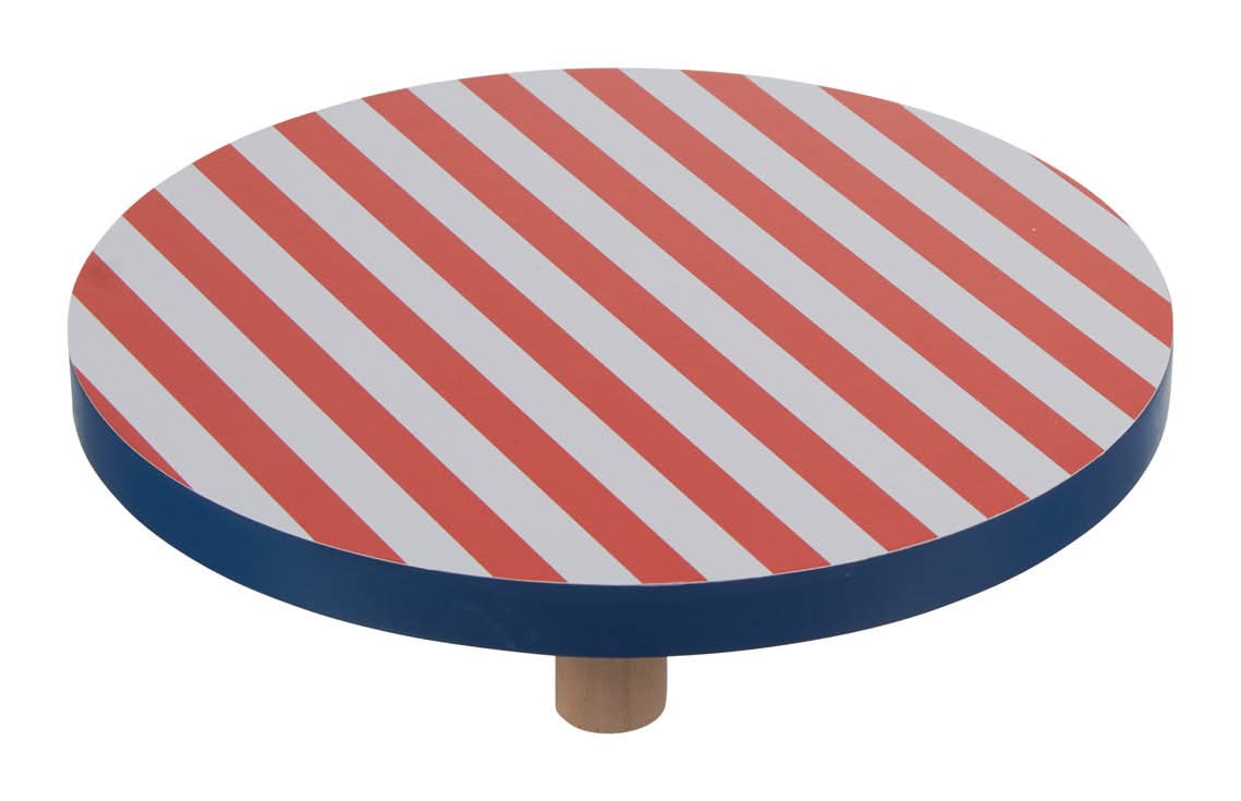 Patriotic Striped Round Decorative Display Riser