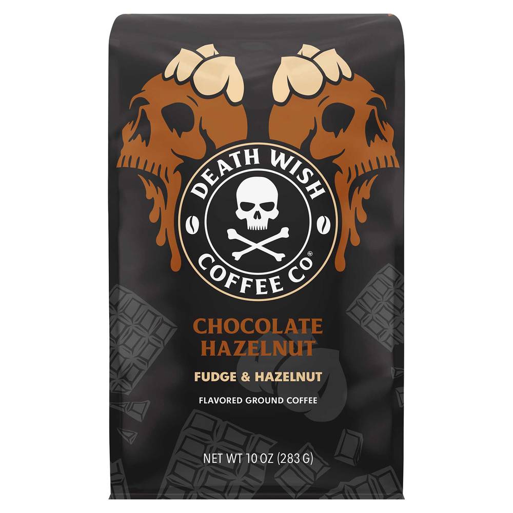 Death Wish Coffee Co. Ground Chocolate Hazelnut Coffee (10 oz)
