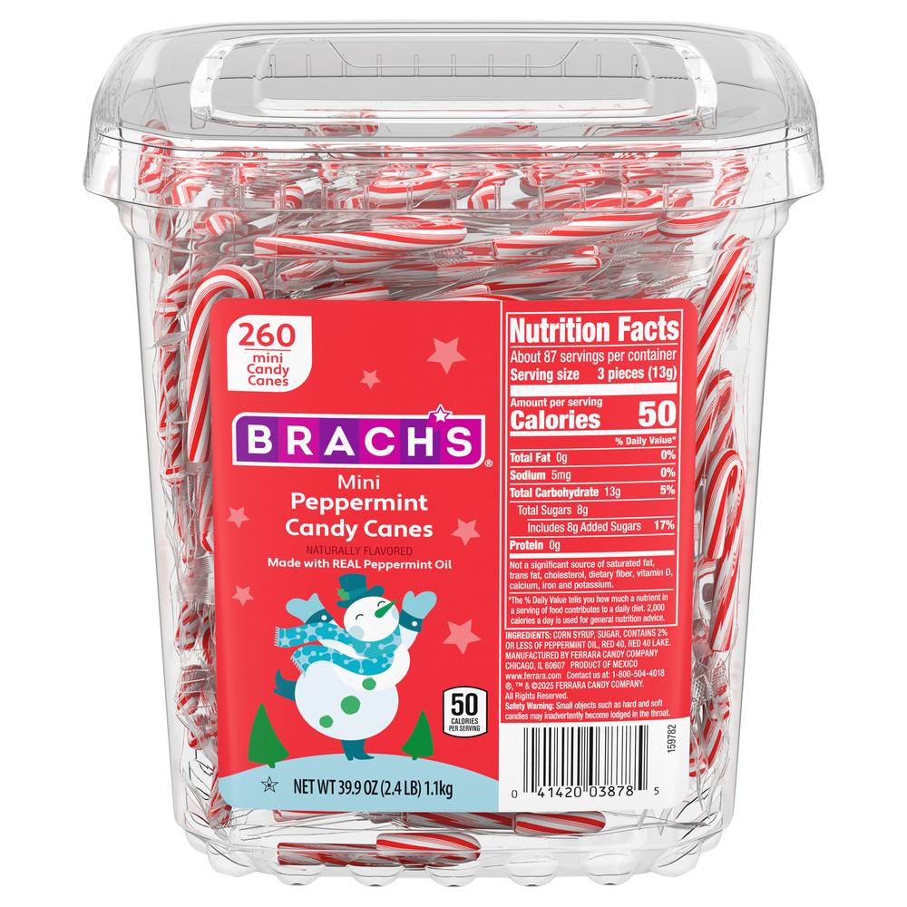 Brach's Peppermint Mini Candy Canes (2.49 lbs)