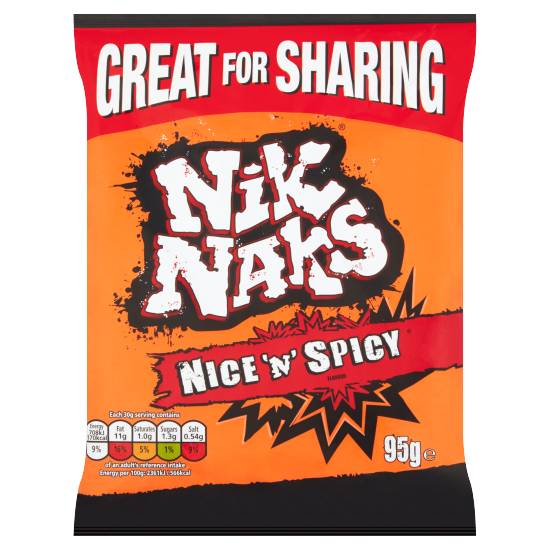 NikNaks Nice 'N' Spicy, Sharing Crisps Snack (95g)