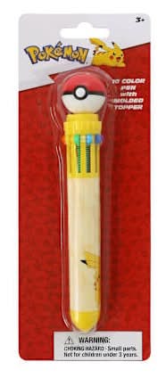 Character 10 Color Pen With Molded Top Pokemon