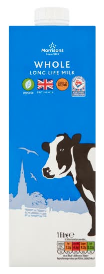 Morrisons Whole Long Life Milk (1L)