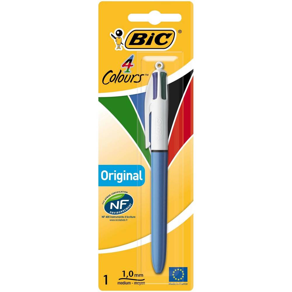 Bic 4 Kleuren uitschuifbare balpen Original