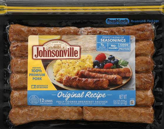 Johnsonville Original Recipe Fully Cooked Breakfast Sausage (9.6 oz)