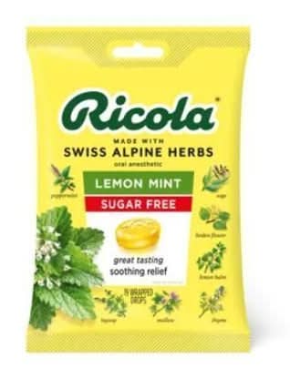 Ricola Cough Drops Lemon Mint Sugar Free 19ct