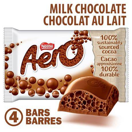 Aero barre de chocolat au lait d'aero(md) (4x42g) - milk chocolate bars (4 x 42 g)