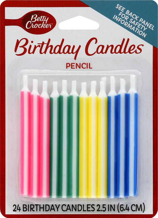 Betty Crocker Pencil Birthday Candles (24ct)