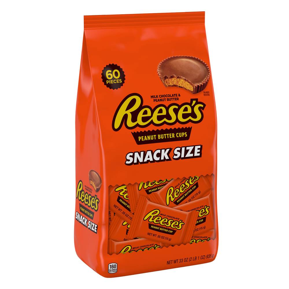 Reese's Snack Size Milk Chocolate Peanut Butter Cups (2.06 lbs)