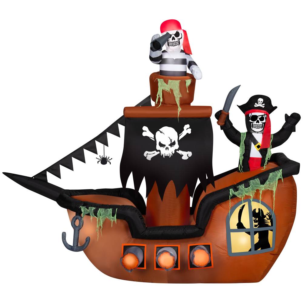 Haunted Living 7-ft LED Pirate Ship Inflatable | 553564